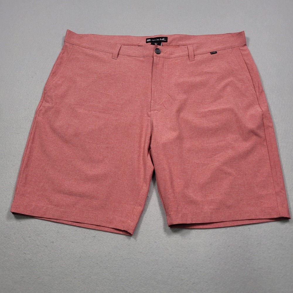 Travis Mathew Mens Golf Shorts Size 42 Red Heathered Performance 1MW397